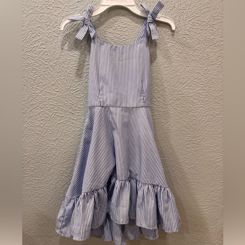 Blue striped dress